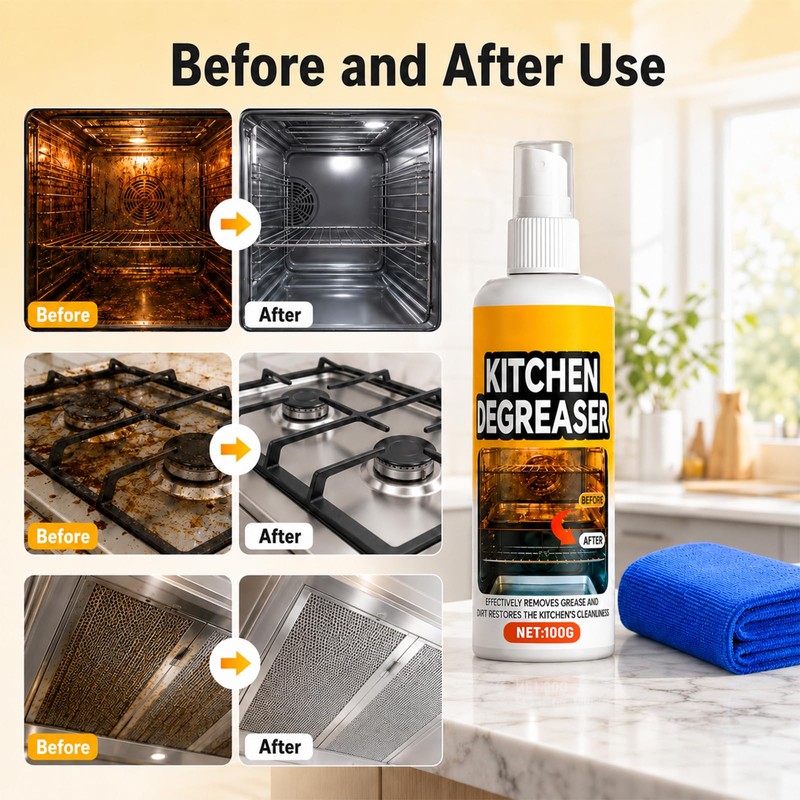 ForgeVibe 2Pcs Spray Grill Cleaner,Kitchen Degreaser Spray,Powerful Degreaser,Degreasing Spray Grill