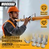 MooxHAI 50 Pack Wall Mount J Hook with Retainer Clip,Galvanized