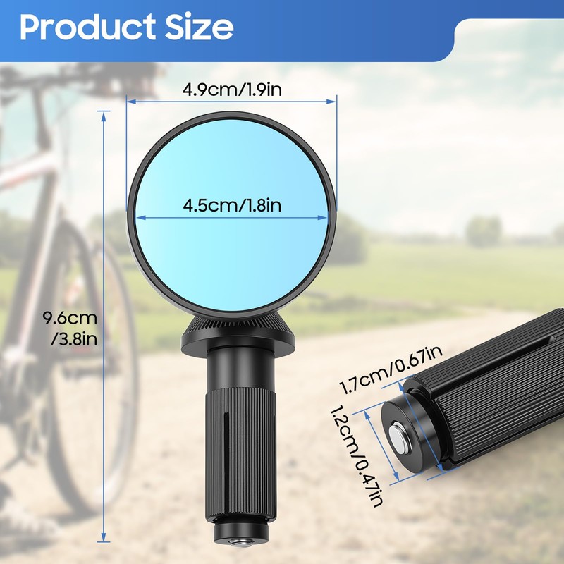 2PCS Rearview Bike Mirrors Set