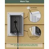 DBVR1W-1 Low Profile Electrical Outlet Box, Outdoor Recessed Outlet Box
