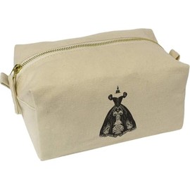 'Vintage Dress' Canvas Wash Bag/Makeup Case (CS00042296)