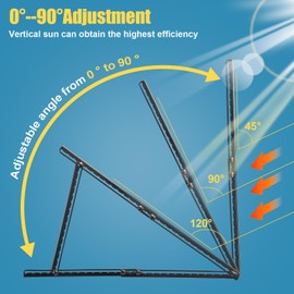 Solar Panel Stand 32inch Stand with Foldable Tilt Legs Adjustable Solar Panel Tilt Mount Brackets Set Installed on, Roof, Boat,Ieal for 180 200 300 400 Watt for Roof Black