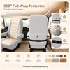 SummerCool RV Seat Covers for Captains Chairs,Faux Leather Camper Seat