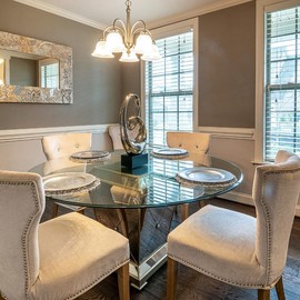 Royalty 24" Inch Round Tempered Glass Top - Clear Table Top Glass - Glass Table Tops Useful for Replacement, Tabletop Protector, Patio, Dining, Coffee Table, Desks - 3/8 Thick Beveled Edge