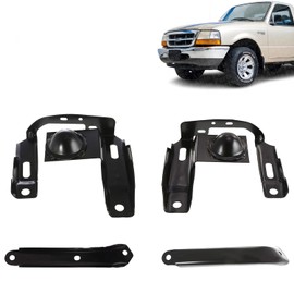 Vantage Auto Parts - Front Bumper Bracket Kit Driver and Passenger Side Compatible with Ford Ranger 1999-2000 | DIRECT REPLACEMENT | XL5Z17752AA XL5Z17752AB | ‎FO1066117 FO1067118 FO1067117 FO1066118