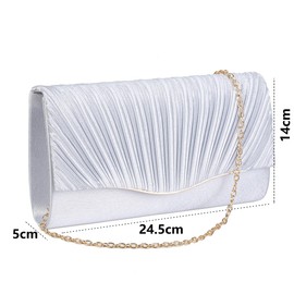 SUNSPOT 3-Way Party Bag, Clutch Bag, 3-Way Wedding Handbag, Women's, Formal Evening Bag, Popular, Large, Fashion, Weddings, After-parties, Receptions.., Silver