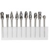 Yakamoz 10pcs Aluma Cut Tungsten Carbide Rotary Burr Set, Single