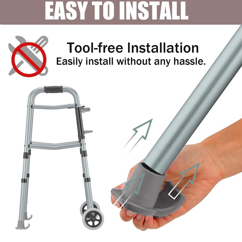 ZHUOKECE 4 Pcs Walker Glide Skis, Universal Fit Walker ski