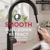 FORIOUS Kitchen Faucet with Pull Down Sprayer, Classic Matte Black,