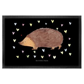 Mr. & Mrs. Panda 50 x 75 cm Doormat Hedgehog Hearts – Gift, Doormat Animals, Animal Motifs, Funny Sayings, Confidence, Dirt Catcher, Life, Love