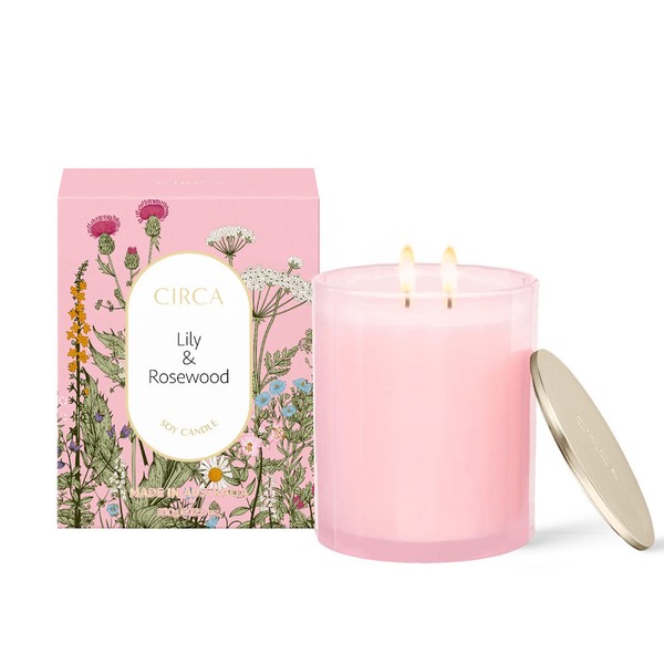 CIRCA-Lily & Rosewood Scented Soy Candle 350g