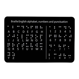 Fenteer Braille Alphabet Board Teaching Aid Tactile Braille School Supplies Portable Braille Learning Educational Tool for Beginners
