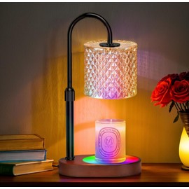 Engpure Candle Warmer Lamp with 8 Colors LED Changing and Timer Dimmer, Candle Warmer with RGB Model Height Adjustable for All Size Scented Candles with 2 Bulbs, Christmas Gift for Mom, Wife,Friends