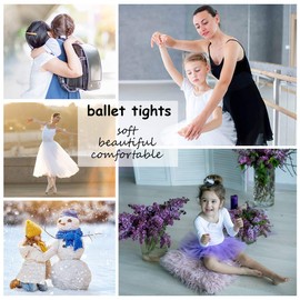 Soudittur Ballet Dance Tights White for Women Girls School Daily Ultra Soft Footed Tight Leggings, S (110-125 cm)