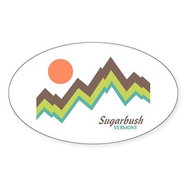 CafePress Sugarbush Vermont Oval Car Bumper Sticker