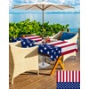 4th of July Tablecloth with Umbrella Hole and Zipper American