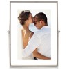 Lawrence Frames Metal Easel Float Picture Frame, 4x6, Silver