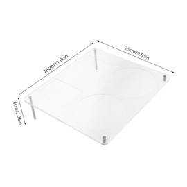 Operitacx Acrylic CD Holder Album Display Stand Space Saving Desktop Frame for Photos Cards Slip Grooves for Secure Storage for Home Office Organization