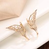 Butterfly Hoop Earrings for Women, 18K Gold Plated Small Gold