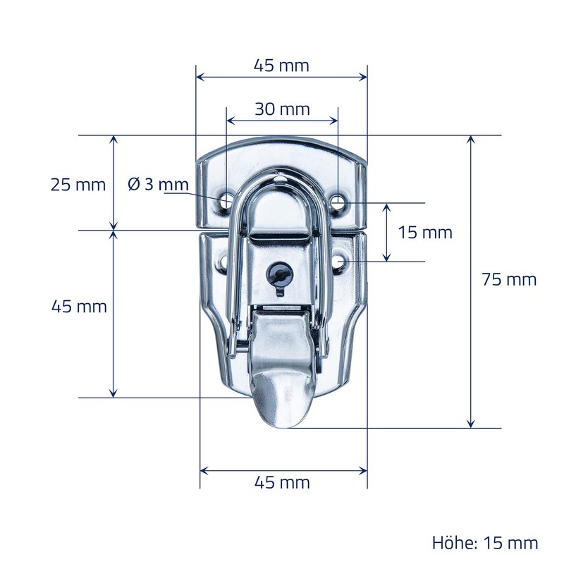 HMF 14985-09 Tension Lock with Lock, Pack of 2, 45