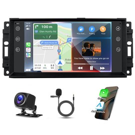 7" Android 13 Car Stereo for Jeep Wrangler Unlimited Grand Cherokee, for Dodge Charger Ram 1500 Double Din Car Audio Receiver w/Wireless Carplay Android Auto GPS Navi Wifi SWC Backup Camera Mic, 2+32G