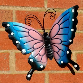 Green Jem Butterfly Metal Wall Art - Set of 3 Coloured Suitable for Garden and Outdoors