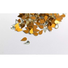 West German 288 Vintage NEW West German JONQUIL Light Yellow PEAR Shape Flat Backs 13x8 mm