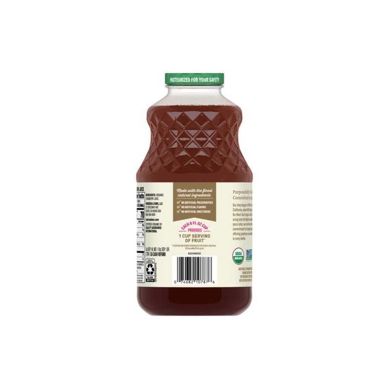 RW Knudsen, Juice Just Cranberry Organic, 32 Fl Oz