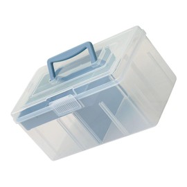 jojofuny Box Multipurpose Craft Storage Box Transparent Portable Container for Sewing Supplies Durable Material Easy Access Organizer for Arts Crafts Versatile Storage