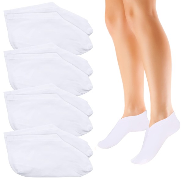 Scettar 4 Pairs Moisturizing Socks Overnight，Spa Socks for Dry Fee，Cotton Moisture Enhancing Socks Thin Foot Spa Socks for Dry Cracked Feet