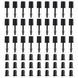 27PCS Mascara Tube and Wand for Castor Oil, 3ML Mini Empty Mascara Tube and Rubber Liners, Refillable Clear Bottles, DIY Cosmetics for Home and Travel Use