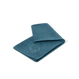 Manduka eQua Yoga Hand Towel - Quick Drying Microfiber, Lightweight, Yoga Accessories Easy for Travel, 16 Inch (40cm), Sage Solid