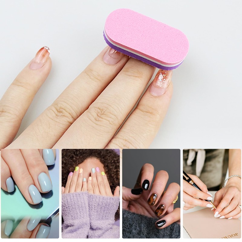 Nail Buffer Blocks 20 Pieces Double-Sided Mini Nail Files for