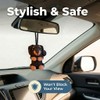 Crochet Dachshund Car Accessories Weiner Dog for Rear View Mirror,