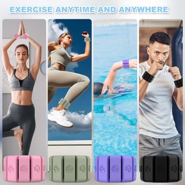 Sonkoloro Adjustable Wrist and Ankle Weights for Women Men, Leg Weights for Women 0.75lb-1lb lbs Each for Walking, Yoga, Dance, Barre, Gym Lilac 2lb