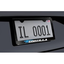 Godzilla GTR Blue Godzilla GTR 100% Carbon Fiber License Plate Frame Premium