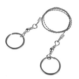 Outdoor Survival Saw, Portable Stainless Steel Wire Survival Saw, 360° Rotational Saw for Camping Emergency Lifesaving