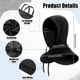 Frienda 6 Pcs Summer Balaclava Ski Mask UV Protection Hood Breathable Full Head Mask Face Cover for Men Women Motorcycle Fishing (Royal Blue,Light Gray,Black)