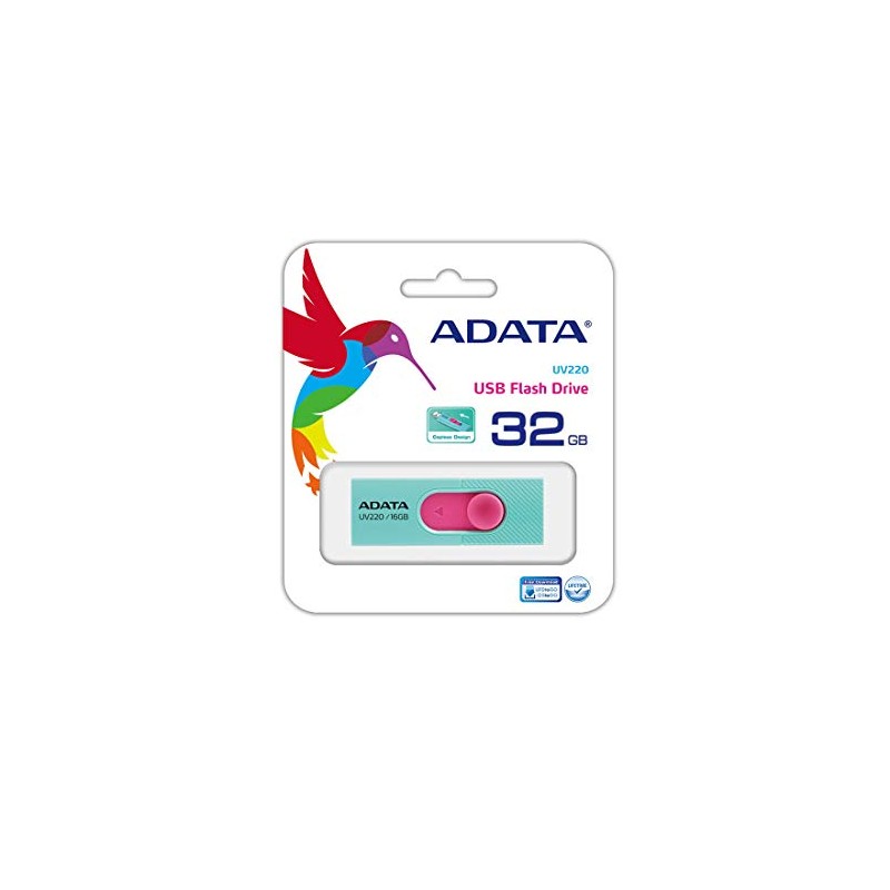 ADATA Memoria USB Portátil 2.0 32GB UV220 Tiffany Rosa