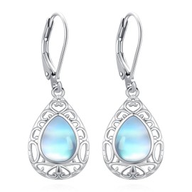 Eusense Hummingbird Earrings/Butterfly Earrings/Moonstone/Turtle Earrings/Snowflake Earrings/Compass Earrings, 925 Sterling Silver Earrings, Jewellery for Women and Girls, Sterling Silver, No Gemstone