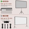 Projector Screen with Stand, 80 Inch Portable Projector Screen Outdoor