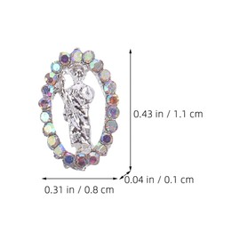 Baluue 24pcs Jesus Nail Charms Rhinestones for Women Cute Nail Decorations for Manicure Art Unique Design Gems Accessories for Art Collection