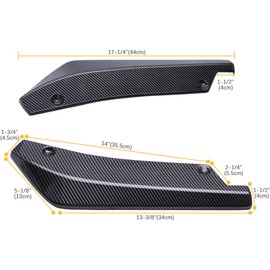 KEEPDSGN 2x Rear Bumper Diffuser Lips Canard Splitter Carbon For Lexus CT200H IS300 IS250