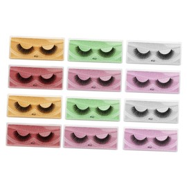 Outanaya Natural Eyelashes Kit 12 Pairs Fake Eyelashes Grafting Tool for Stage Daily Makeup