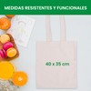 Paquete de Bolsas Tote Bag de Loneta Ecológica 100% Algodón