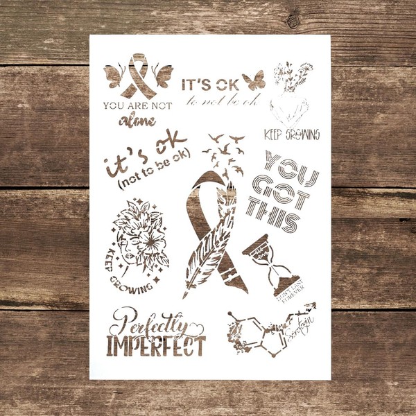 DIY Decorative Letter Stencil Template for Painting Scrapbooking on Canvas