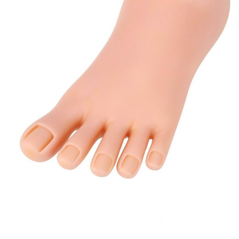 Baluue 1pc Plastic Foot Model Nail Art Practice Tool Real