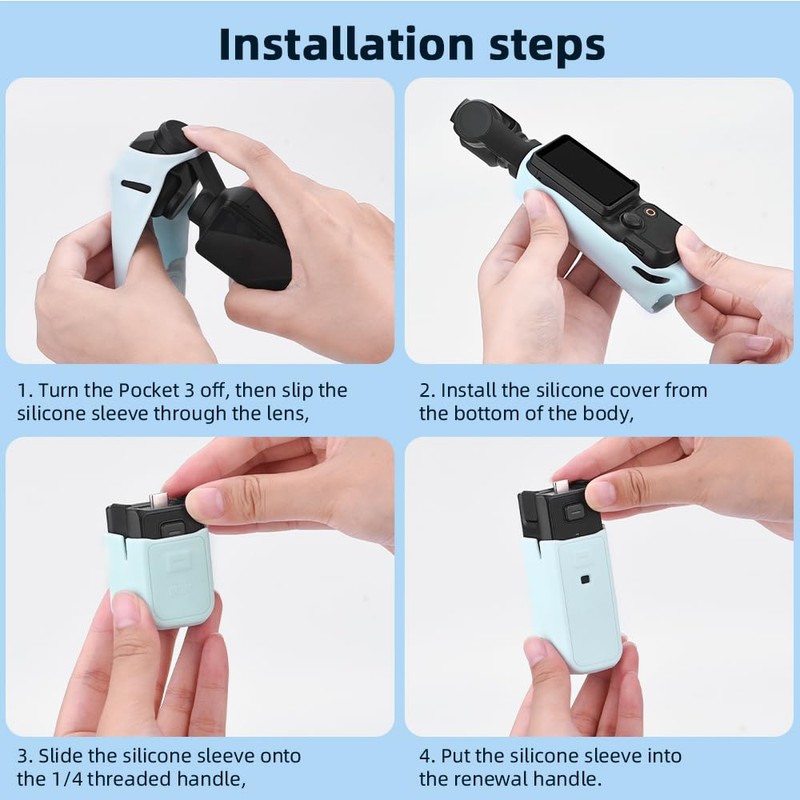 CAPART Silicone Protective Sleeve for DJI OSMO Pocket 3, Scratch-Proof
