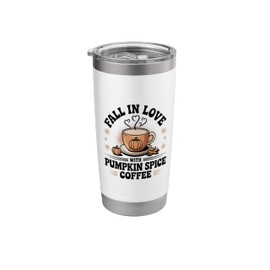 Pumpkin Spice Coffee Autumn Latte Lovers Stainless Steel Insulated Tumbler