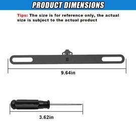 DUSCOKE Reverse Rear Camera License Plate Bracket, Installation Holder for Backup View Camera, Universal Dash Cam Mirror Camera Kit Accessories Rearview Camera Mount (Style 2)